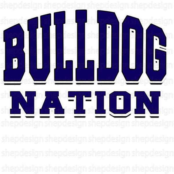 Bulldog football PNG digital download design