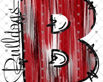 Imagen digital descargable de la mascota de los Bulldogs para camisetas y otros artículos.