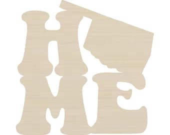 Oklahoma home blank Wood Shape, Ready to paint state of Oklahoma