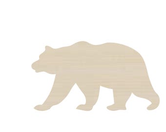 Blank Bear Wood Shape, Craft & Paint Party Supply