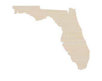 Florida blank wood Shape, Blank DIY Craft Supply