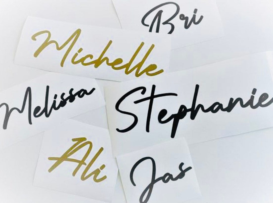 Vinyl Name Decals Custom Stickers Personalized Name Stickers Vinyl Decals Tumbler Names Word