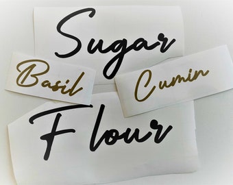 Custom Pantry Name Stickers: Kitchen Vinyl Labels