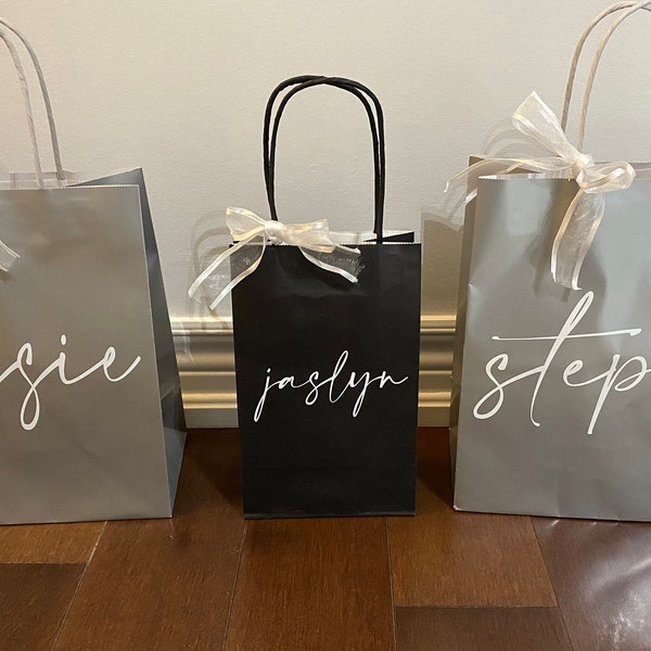 Personalized Gift Bags | Custom Gift Bags - Small & Medium | Bridesmaid Gifts | Bridal Gifts | Custom Gifts | Wedding Gift Bag| Bachelorette