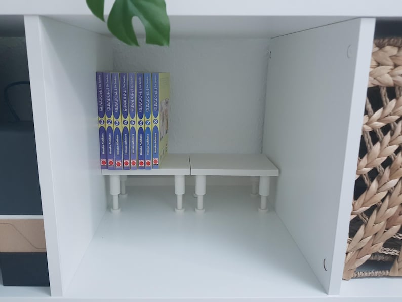Height-adjustable Shelf | Book Riser | Second Row of Books - Manga | 3D ...