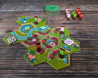 Terrain Flags | Tile-laying game | Compatible with Village Romance/Sakura
