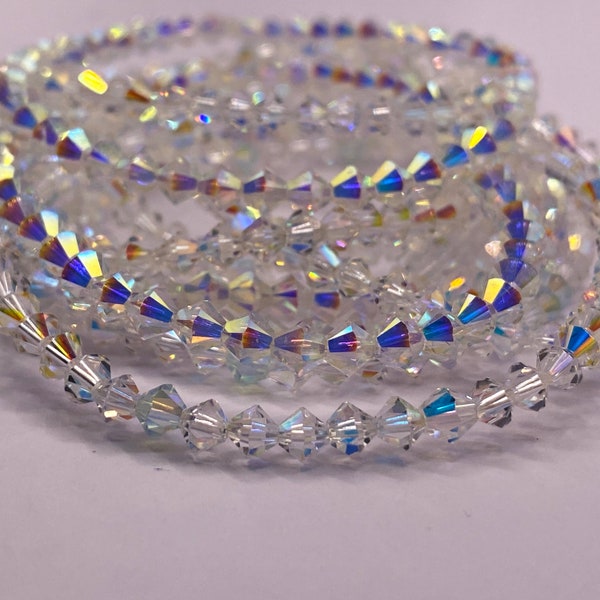 Vintage Swarovski Aurora Borealis Stretch Bracelet 2001