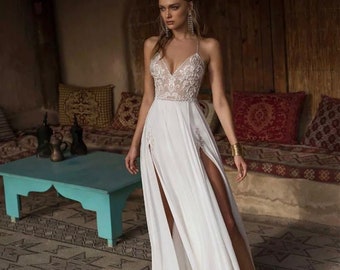 beach wedding boho dress
