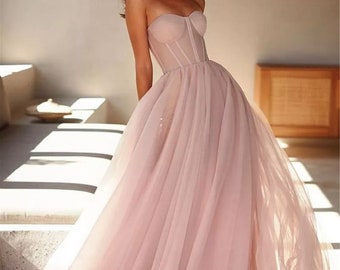 light pink gown