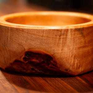 Hand Turned Spalted Figured Maple Wooden Bowl