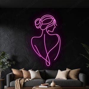Female Silhouette Neon Sign - Etsy