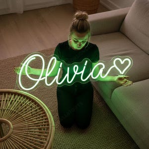 Personalized Name Neon Sign, Custom Name Neon Light, Elegant Cursive Led Wall Sign For Home Decor, Personalized Script Name Led Sign