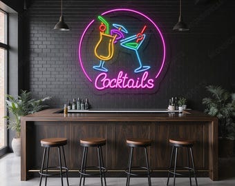 カクテルネオンサイン、カクテルバーネオンサイン、カクテルウォール