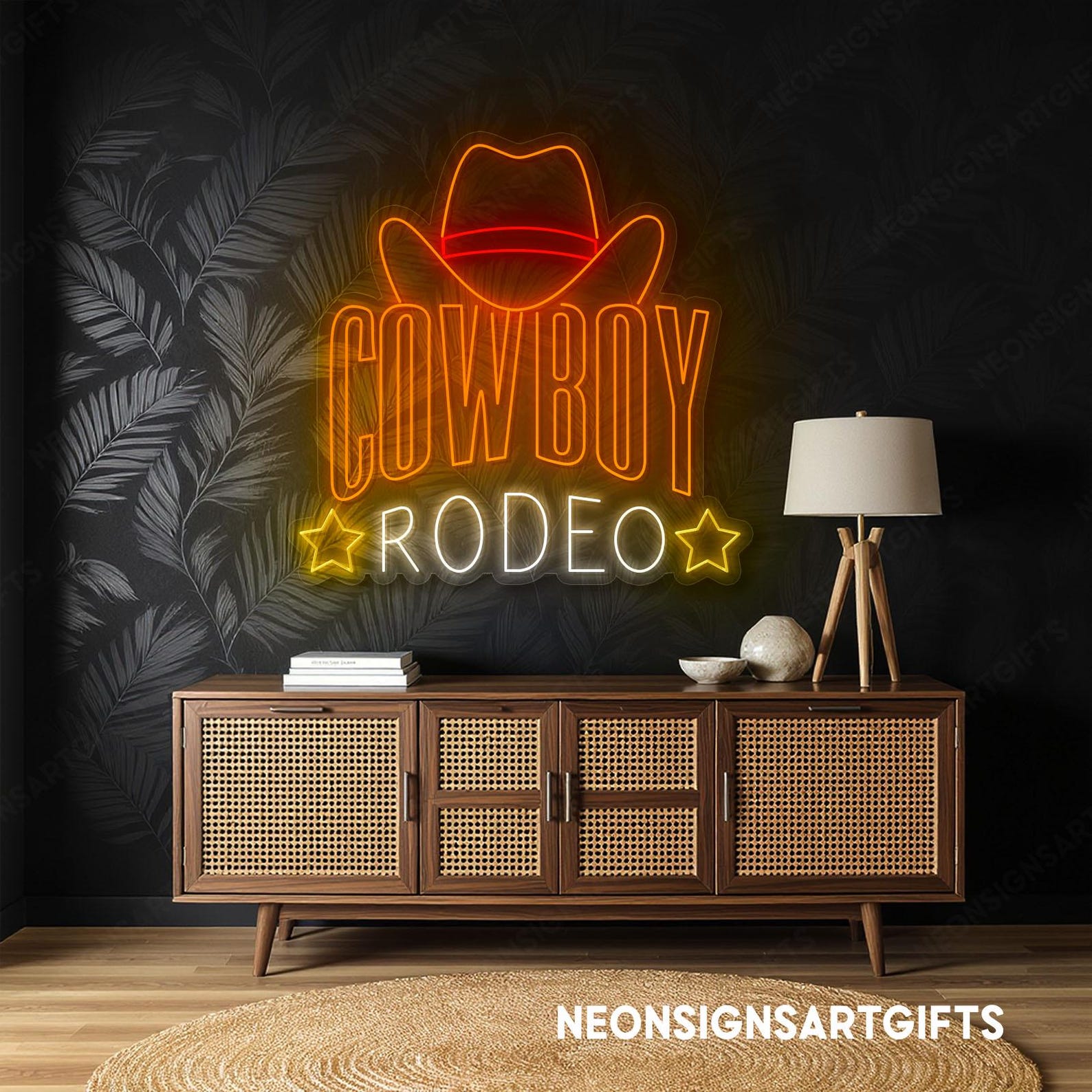Cowboy Rodeo Neon Sign, Cowboy Hat Western LED Light, Cowboy Hat Rodeo ...