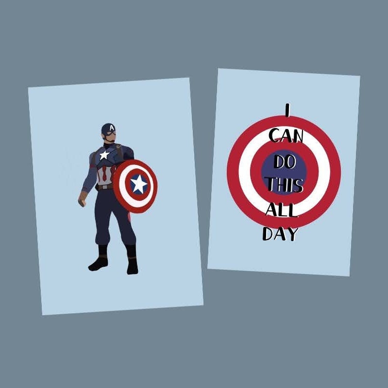 Captain America Digital Art, Download, Wall Art - Etsy