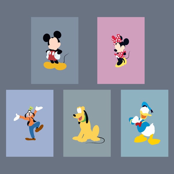 Mickey and Friends printable wall art, PDF ONLY