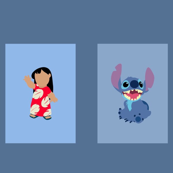 Arr da parete digitale Lilo e Stich, solo download digitale