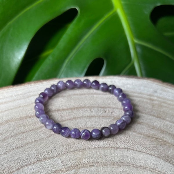 Amethyst bracelet / bracelet made of natural stones / pearl bracelet / semi-precious stone bracelet - Gemstone: Amethyst