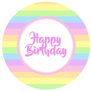 Cake Topper Happy Birthday Wafer Decorative Paper Punched Out Cake Decoration Custom Text Gluten Free Kosher Halal