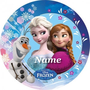 Ice Queen Frozen Anna Elsa cake topper wafer decor paper cake decoration to cut out your own text Kosher Halal motif 1