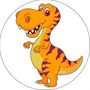 Cake Topper Dinosaur Wafer Decorative Paper Cake Decoration Punched Out Custom Text Gluten Free Kosher Halal Lactose Free