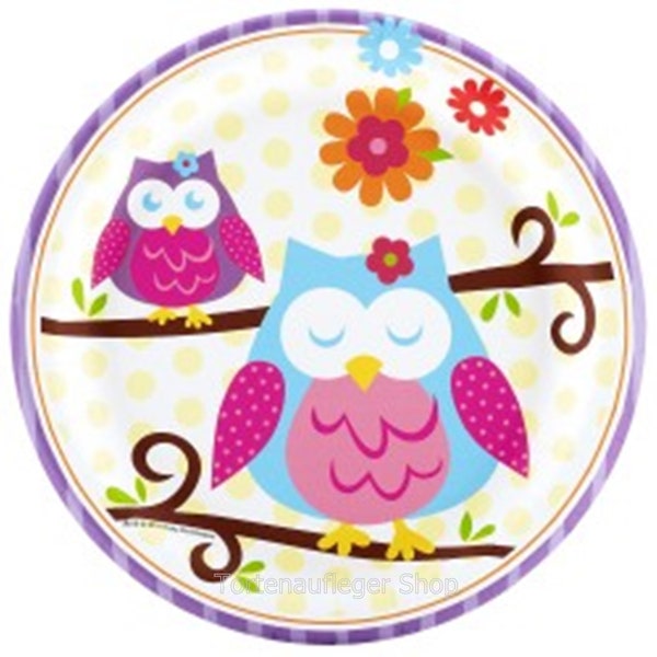 Cake Topper Owl UHU Wafer Decorative Paper Cake Decoration Punched Kosher Halal Lactose Free Gluten Free