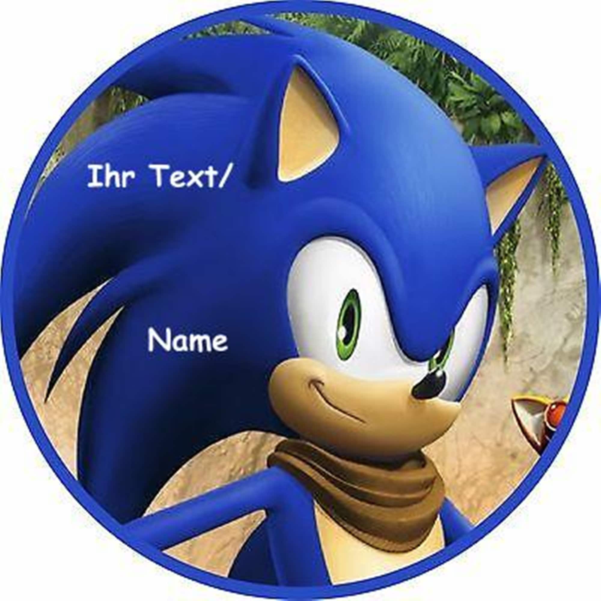 Oblea personalizada para tartas de Sonic disco – Chipanga Artículos  personalizados