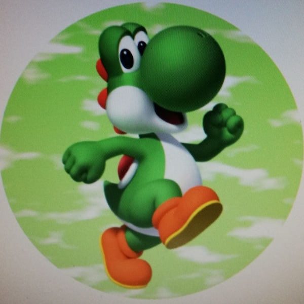 Tortenaufleger Super Mario Yoshi Oblate Dekorpapier Tortendekoration ausgestanzt mit Text Kosher Halal Laktosefrei Glutenfrei