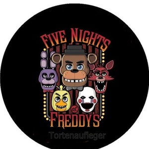 Five Nights at Freddy Fnaf Edible Cake Toppers Digital File (Emailed No Physical Item shipped) / Digital File (Standard Size)