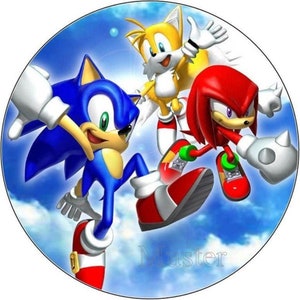 Cake Topper Sonic the Hedgehog Wafer Decorative Paper Cake Decoration to Cut Out Your Own Text Gluten Free Kosher Lactose Free