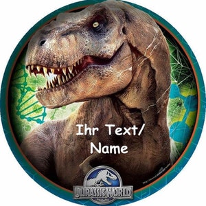 Cake Topper Dinosaur Wafer Decorative Paper Cake Decoration Punched Out Custom Text Gluten Free Kosher Halal Lactose Free
