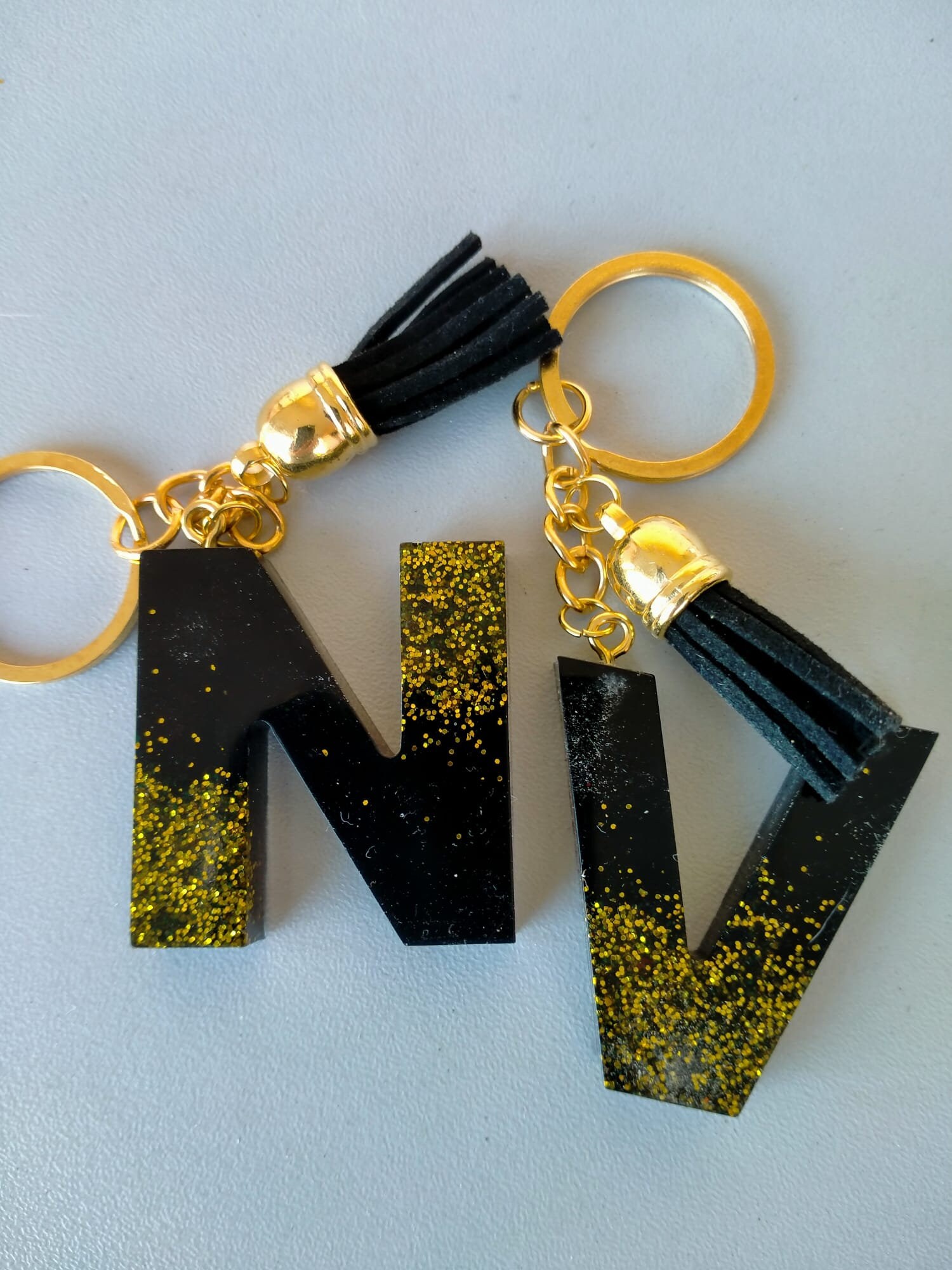 Personalised Key Chain Letter name keychain Keyring Etsy