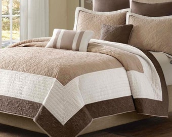 Tan Bedspread Etsy
