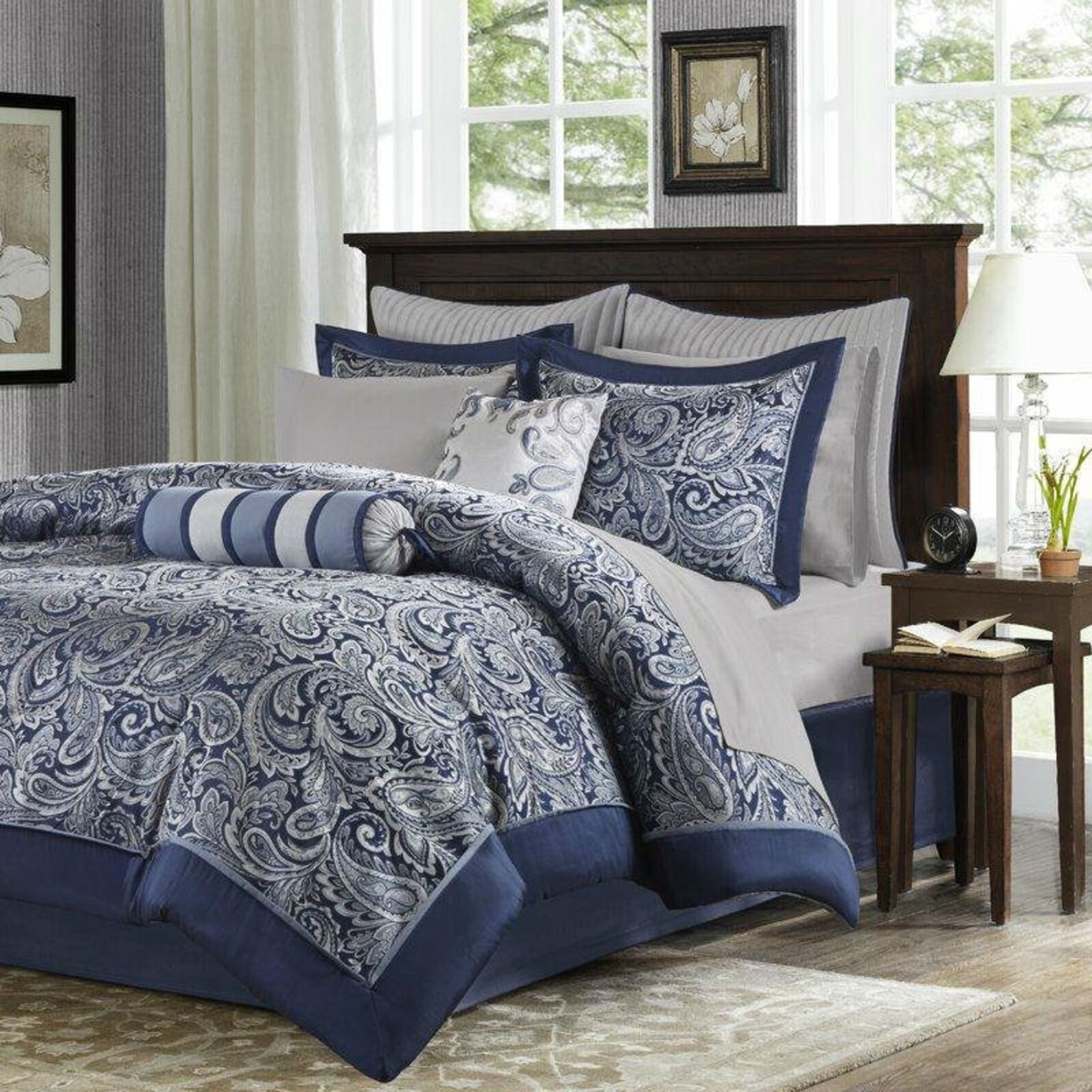 California King 12piece Reversible Cotton Comforter Set in Etsy