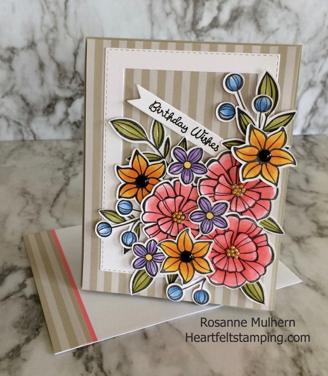 Stampin' Up Falling Flowers Stamp Set and Die Etsy