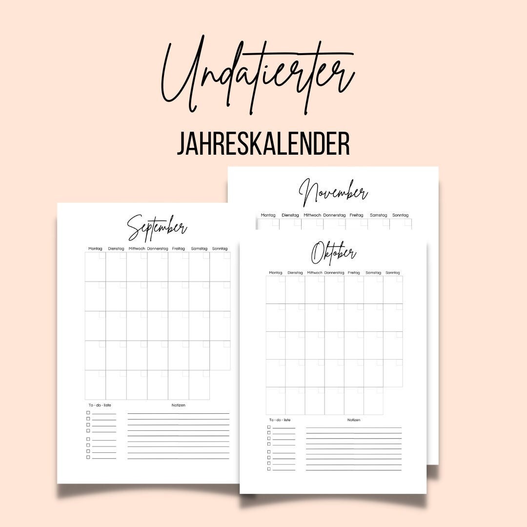 Jahresplan Zum Ausdrucken Wiederbeschreibbare Jahresplaner