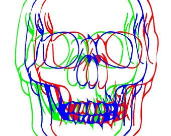 Digital Download Tattoo Style "Neon Skulls"