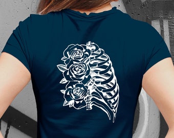 Digital Download Tattoo Style "Ribcage of Roses"