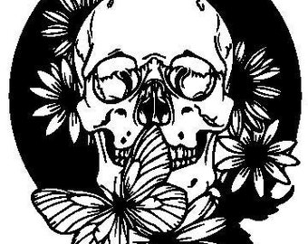 Digital Download Tattoo Style "Skull Cameo"