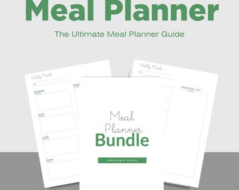 Ultimate Meal Planner Guide | Daily, Weekly, Monthly Meal Planning Pages | Shopping Lists, Inventory, Recipe Pages & Cooking Challenges