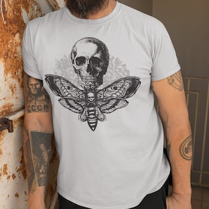 Digital Download Tattoo Style skull and Death Moth - Etsy