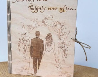 Personalized Wooden Money Holder for Wedding Gift, Engraved Cash Envelope, Custom Wedding Keepsake, Rustic Wood Gift