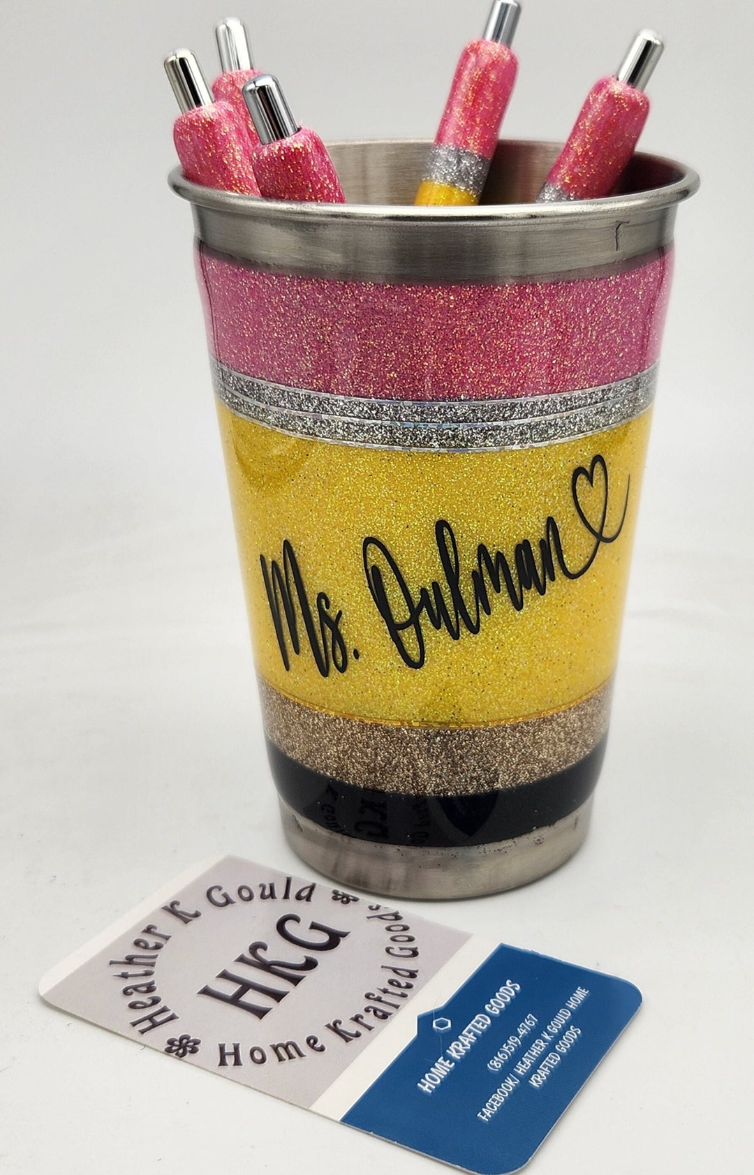 Personalized Pencil Pen Holder for Any Holiday or Teacher Gifts. Etsy