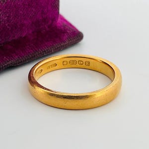 22k Antique Wedding Band England - Etsy
