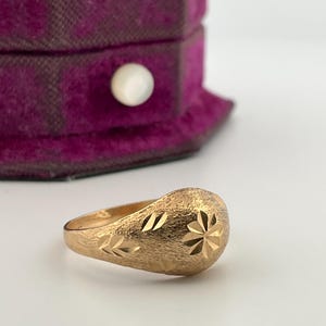 Vintage 10k Yellow Gold Dome Ring