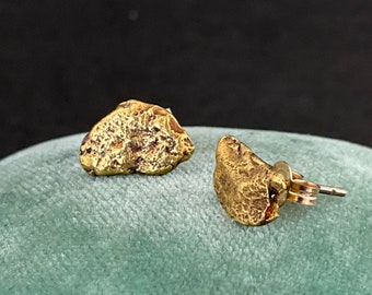 Gold Nugget Earrings - Etsy