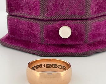 Antique 6mm Plain Gold Band 14k Yellow Gold
