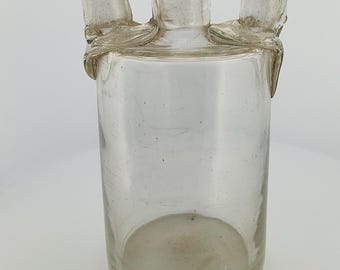 Rare Antique Woulff Woulfe Chemist Bottle - 3 Spout Glass Bottle
