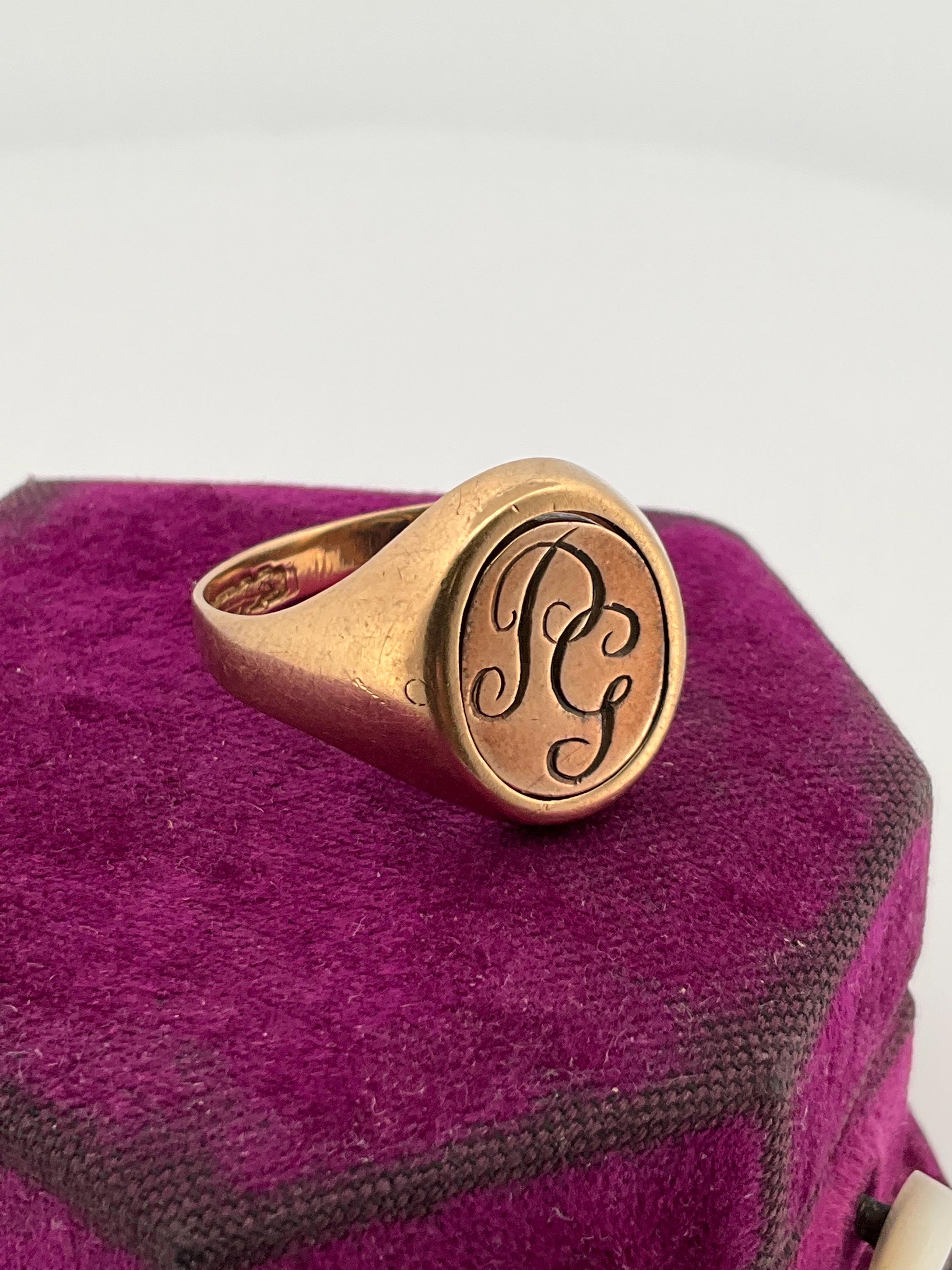 Bague maconnique reversible vintage en or 9 carats Etsy Canada