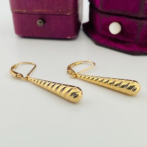 Vintage 14k Yellow Gold Dangle Drop Earrings (OC54)
